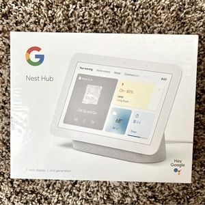 Google Nest Hub 2nd Gen 7" Display Smart Speaker GA01331-US Chalk NEW SEALED